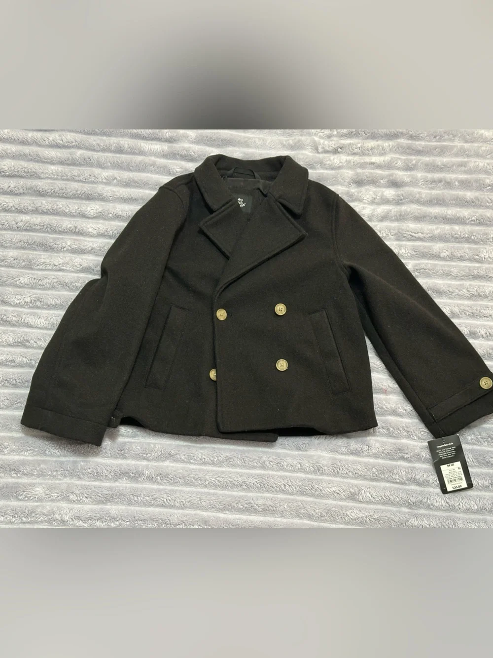 Art Class Kids Double Breasted Peacoat Jacket - Size M (8) - Unisex